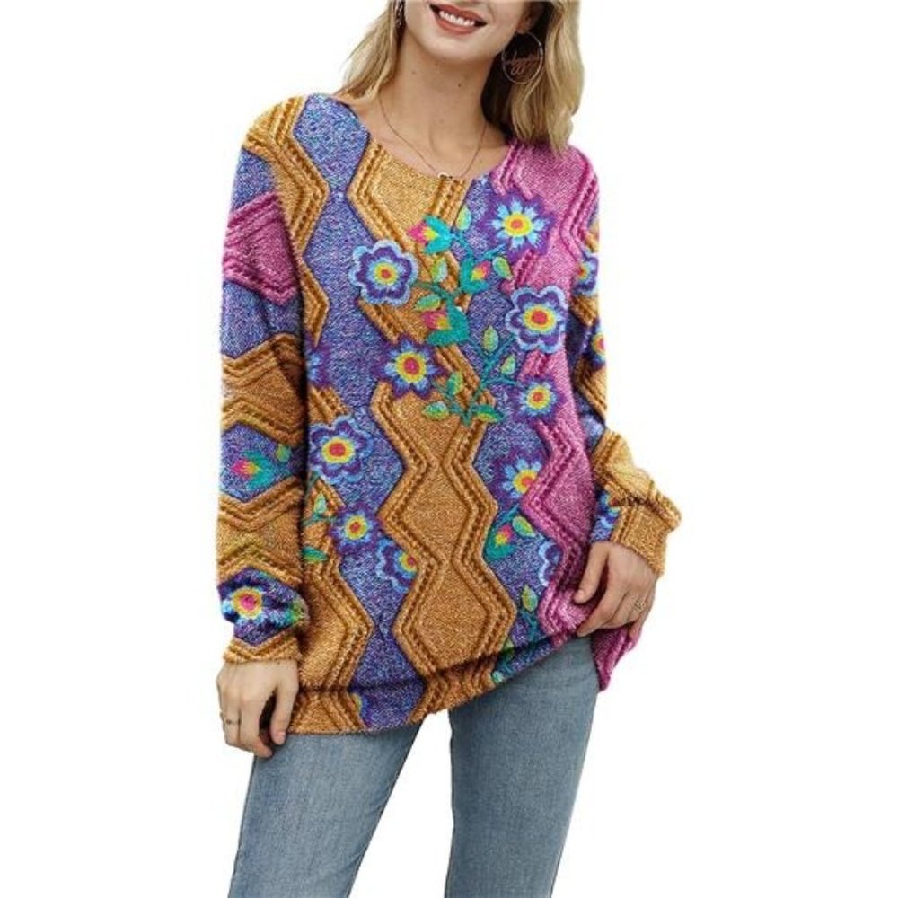 Oversized Pullover Sweaters Women Sweater Graphic Casual Loose Long Sleeve Knit